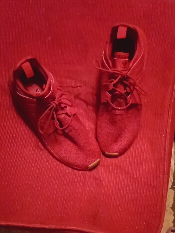 Men's Red Athletic Sneakers - Lightweight Knit Upper